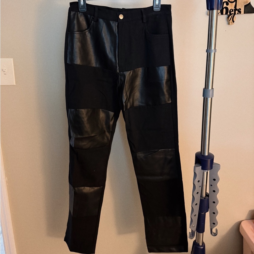 American Stitch Black Patchwork Pants